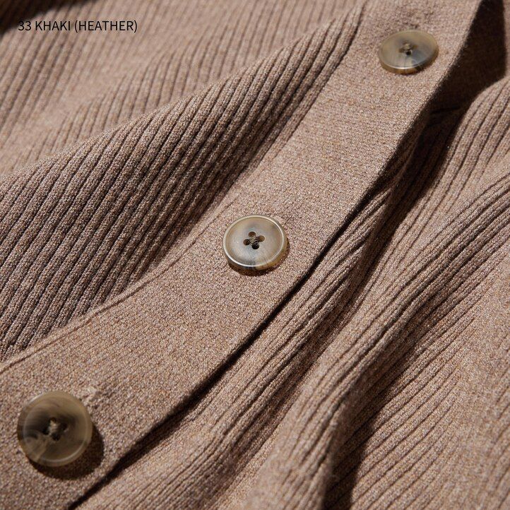 Grey Uniqlo Washable Knit Ribbed Cardigan | XWPCM-0942
