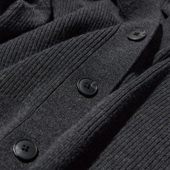 Grey Uniqlo Washable Knit Ribbed Cardigan | XWPCM-0942