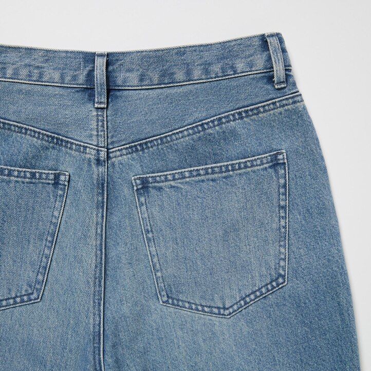 Grey Uniqlo Wide Leg Tapered Jeans | KFUYE-6809