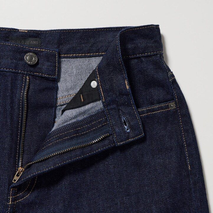 Grey Uniqlo Wide Straight Leg Jeans | ZCKVM-1329