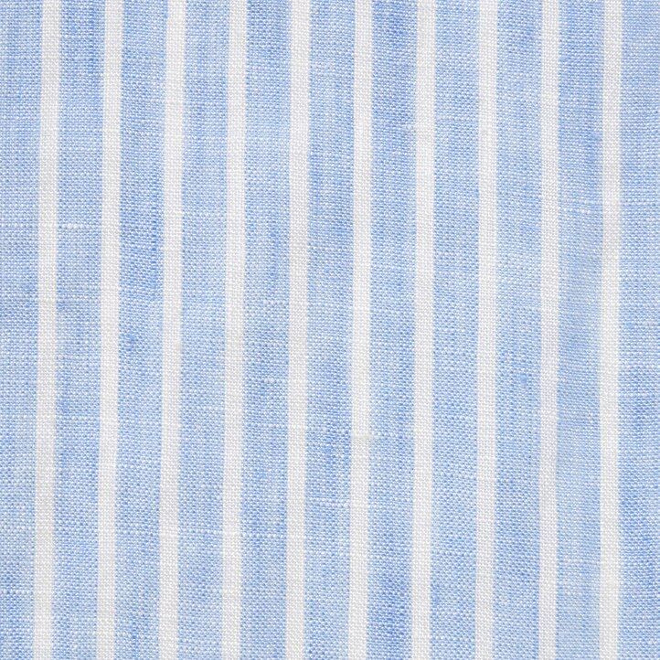 Light Blue Uniqlo 100pct Premium Linen Striped Long Sleeved Shirt | EFSBO-4018