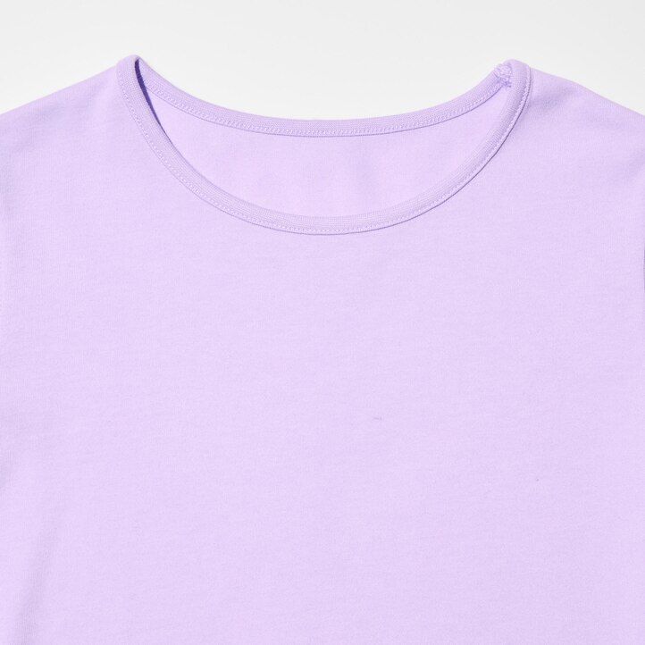 Light Green Uniqlo Girls Airism Cotton Blend Short Sleeved Set | KAVES-4057