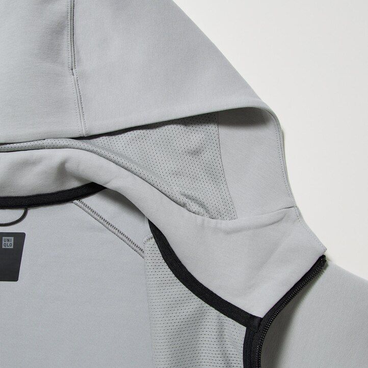 Light Grey Uniqlo Dry Sweat Stretch Zipped Hoodie | KTRNI-0394
