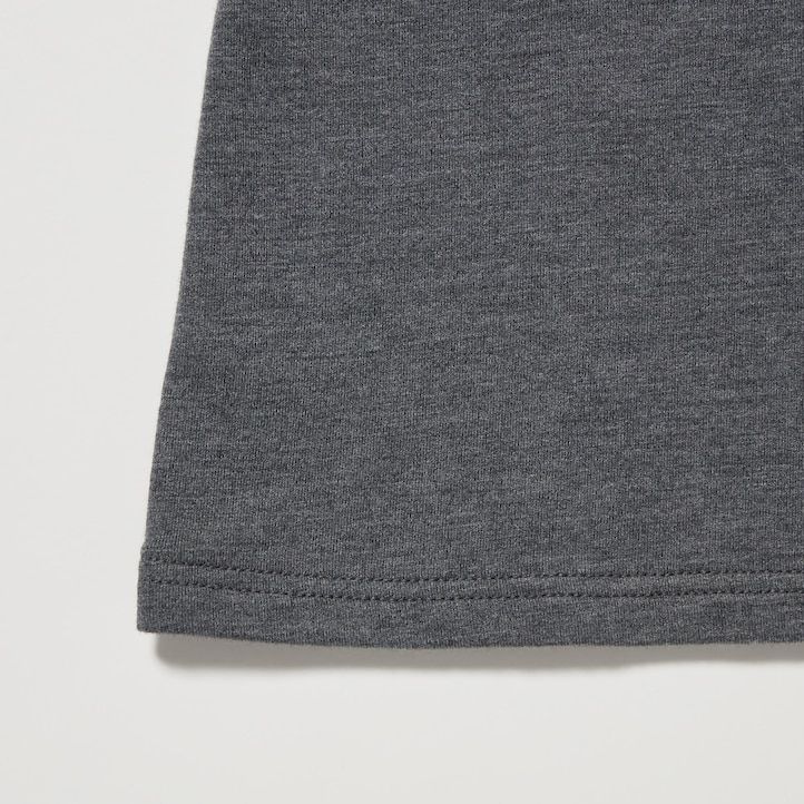 Light Grey Uniqlo Heattech Extra Warm Cotton Scoop Neck Long Sleeved Thermal Top | RPETJ-2897