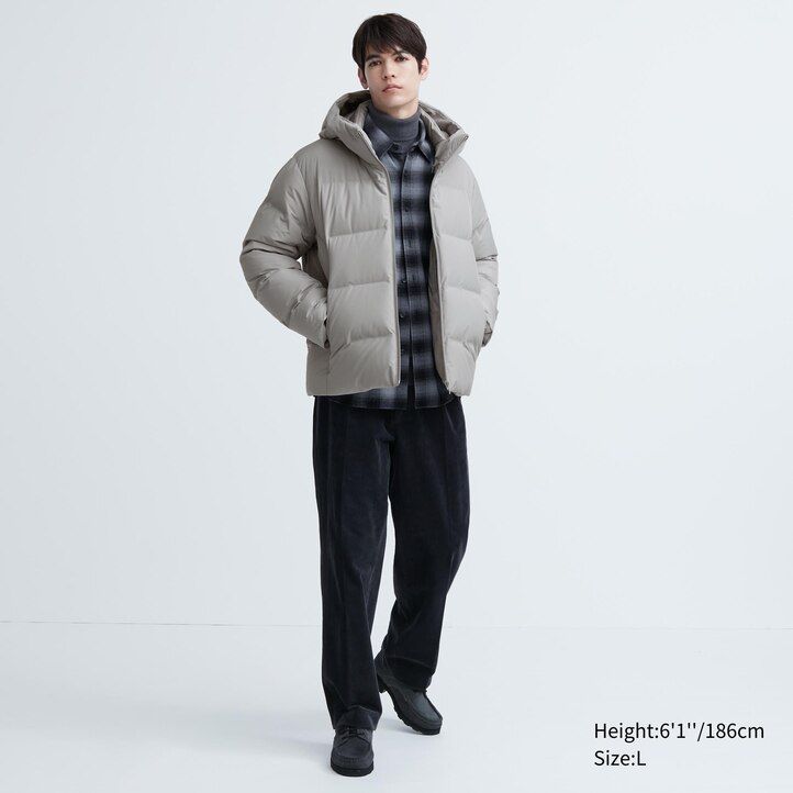 Light Grey Uniqlo Seamless Down 3d Cut Parka | DFNWT-6093