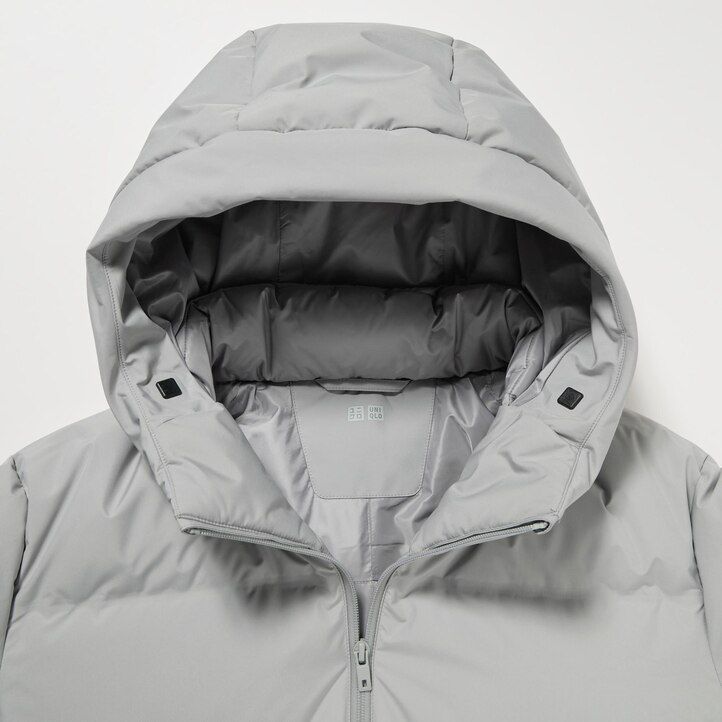 Light Grey Uniqlo Seamless Down 3d Cut Parka | DFNWT-6093