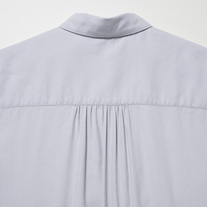 Light Grey Uniqlo Soft Brushed Long Sleeved Shirt | HRBJT-0481