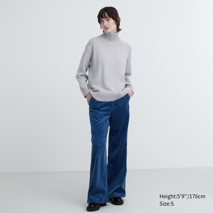 Light Grey Uniqlo Soft Knit High Neck Jumper | CHPVG-1495