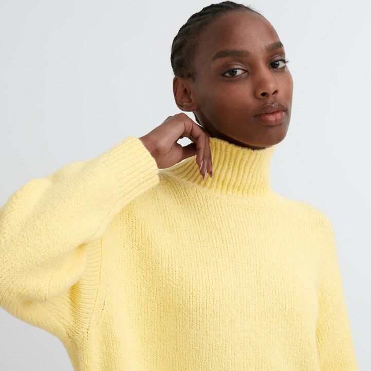Light Grey Uniqlo Soft Knit High Neck Jumper | CHPVG-1495