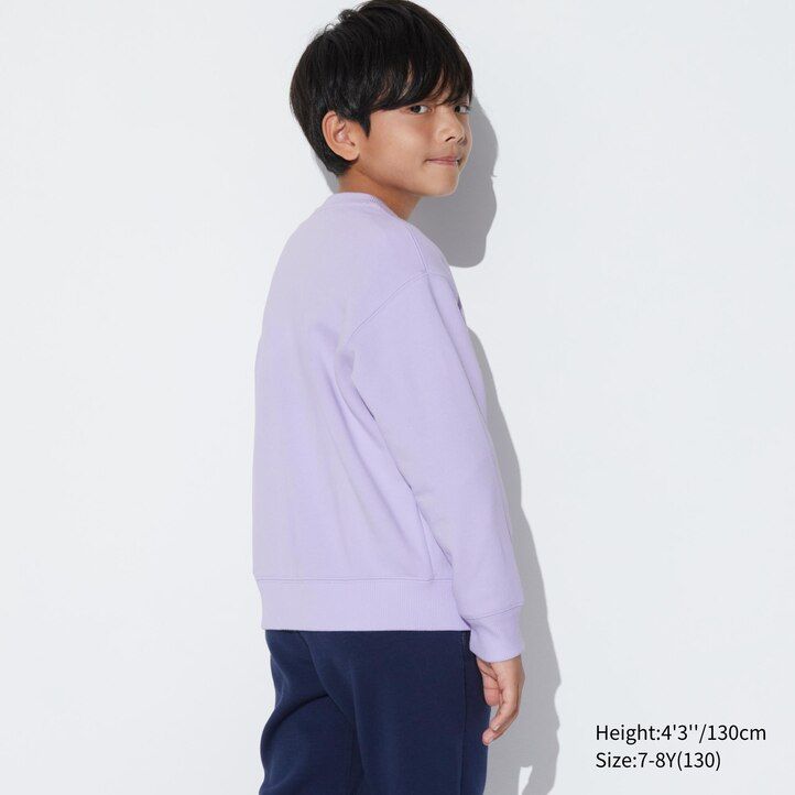 Light Purple Uniqlo Ultra Stretch Graphic Sweatshirt | GNTZF-7689