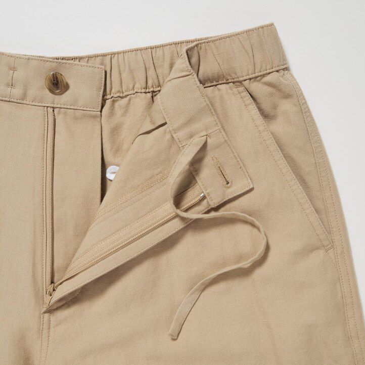 Mustard Uniqlo Linen Blend Shorts | UMSLQ-3105