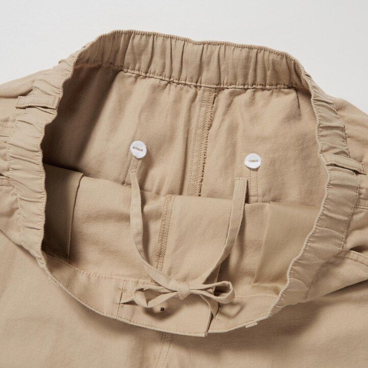 Mustard Uniqlo Linen Blend Shorts | UMSLQ-3105