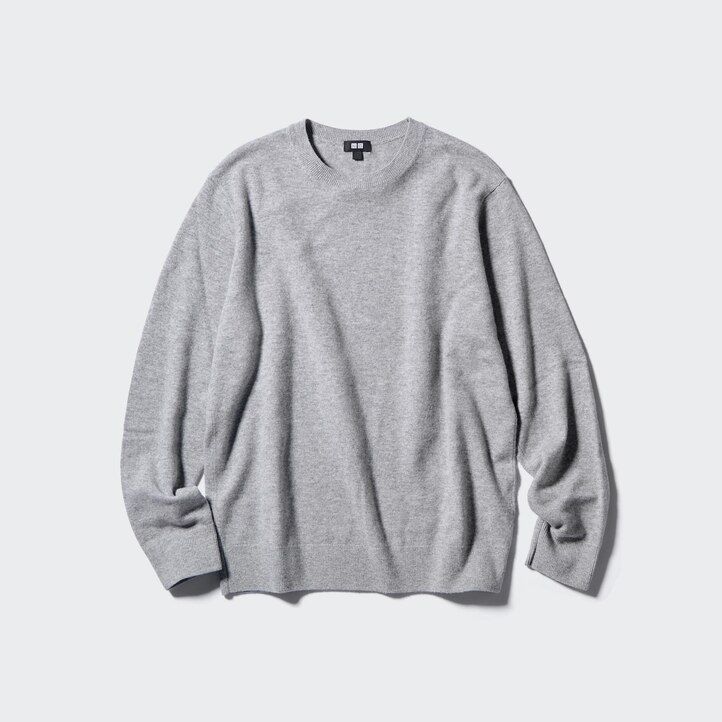 Navy Uniqlo 100pct Cashmere Crew Neck Jumper | EIMWZ-5317
