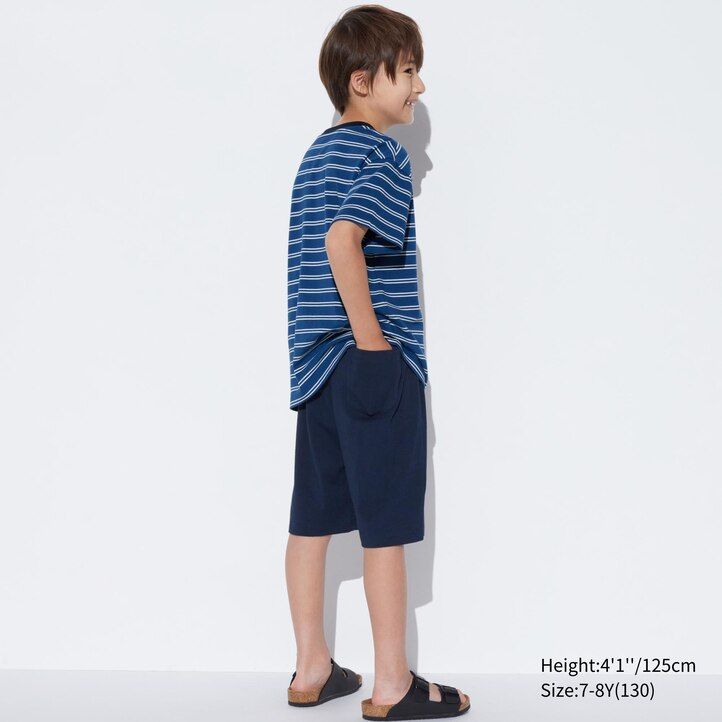 Navy Uniqlo Airism Cotton Blend Striped Lounge Set | CEPDB-2574