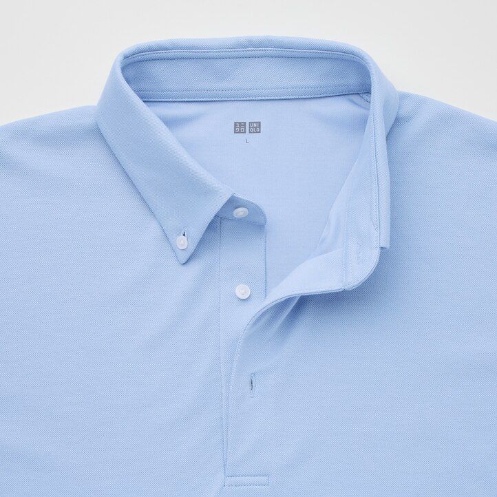Navy Uniqlo Airism Pique Polo Shirt 2021 Season | NUHCR-4986