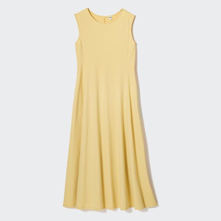 Navy Uniqlo Airism Ultra Stretch Sleeveless Dress | PVQIF-2401