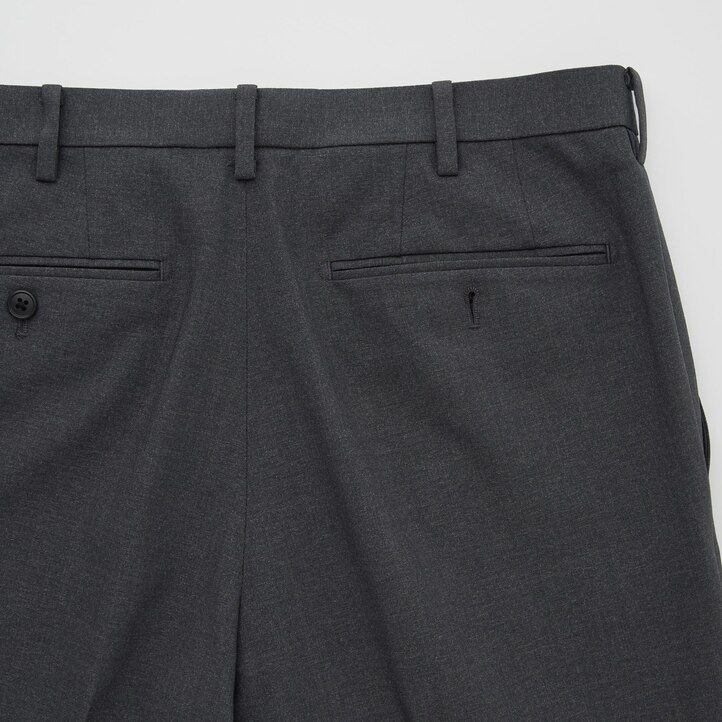 Navy Uniqlo Airsense Ultra Light Wool Look Trousers | MIZQE-1298