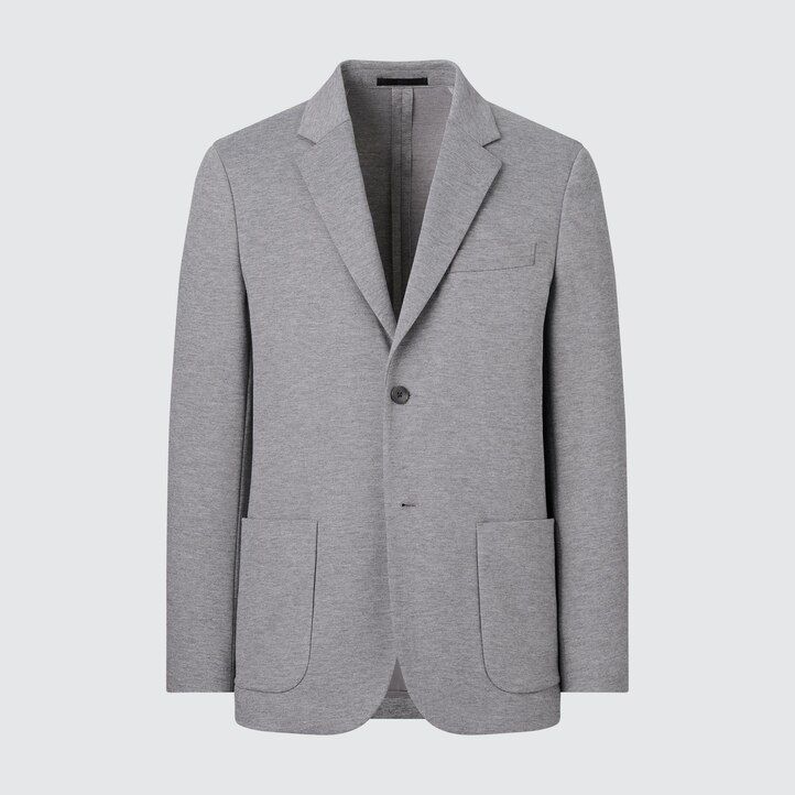 Navy Uniqlo Comfort Blazer Jacket | DAQMU-7402