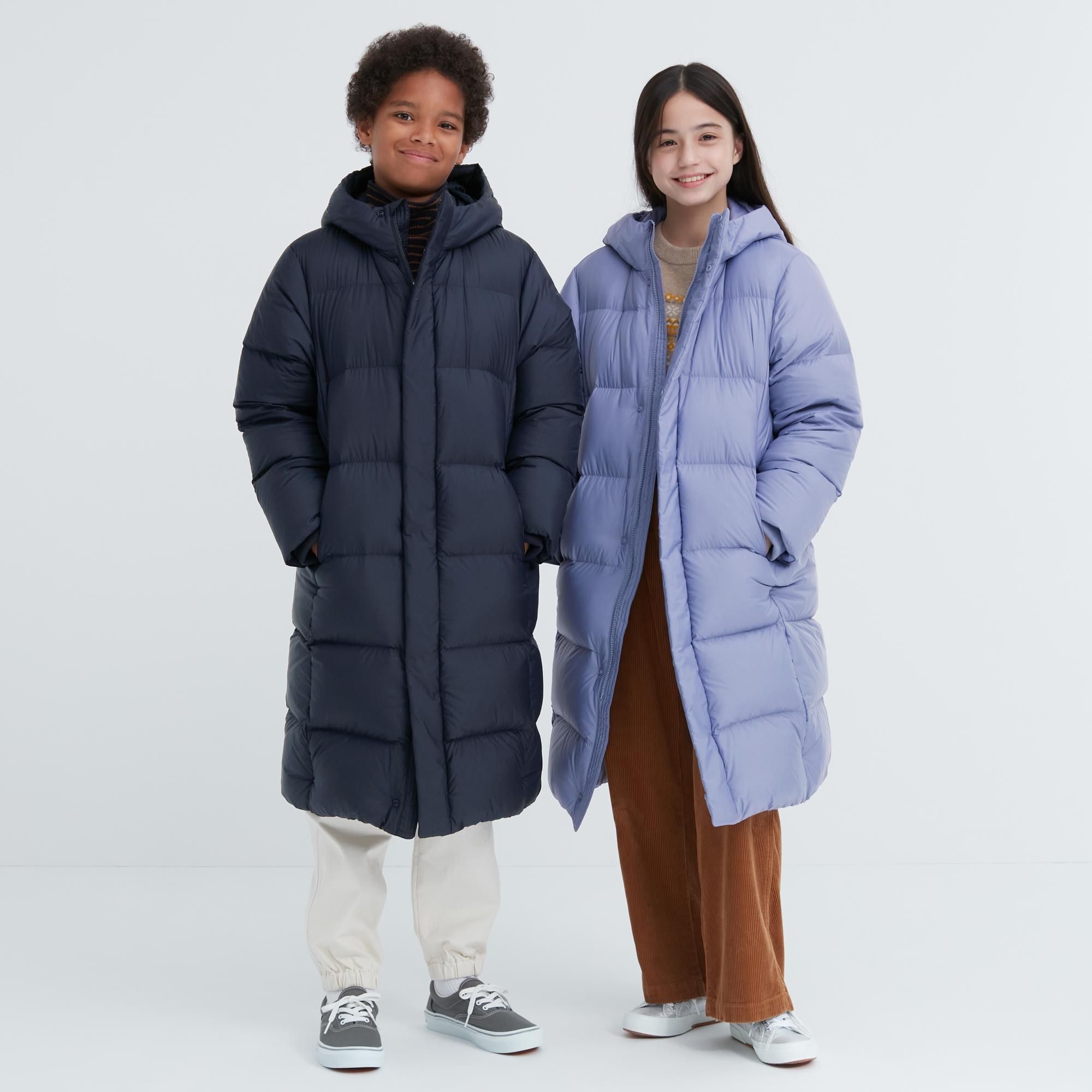 Navy Uniqlo Down Coat Water Repellent | KHLUS-5286