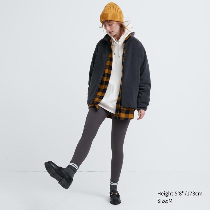Navy Uniqlo Fleece Zipped Jacket | MUOHR-1684