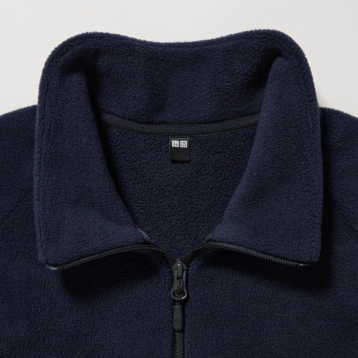 Navy Uniqlo Fleece Zipped Jacket | MUOHR-1684