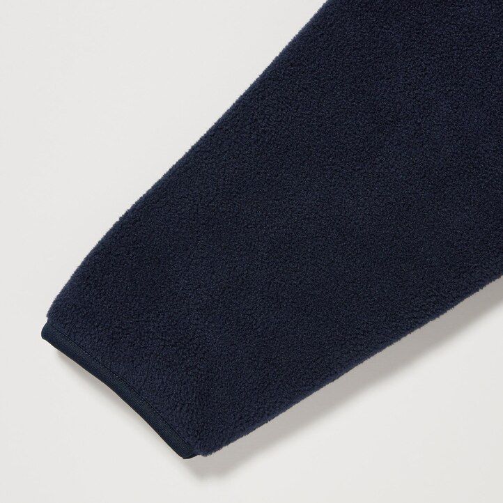 Navy Uniqlo Fleece Zipped Jacket | MUOHR-1684