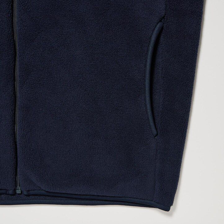 Navy Uniqlo Fleece Zipped Jacket | MUOHR-1684