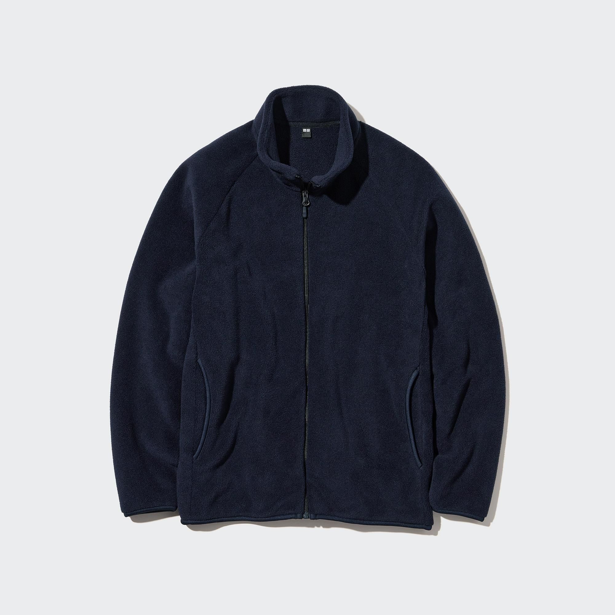 Navy Uniqlo Fleece Zipped Jacket | MUOHR-1684
