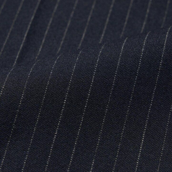 Navy Uniqlo Heattech Striped Pleated Trousers | TFOXL-5308