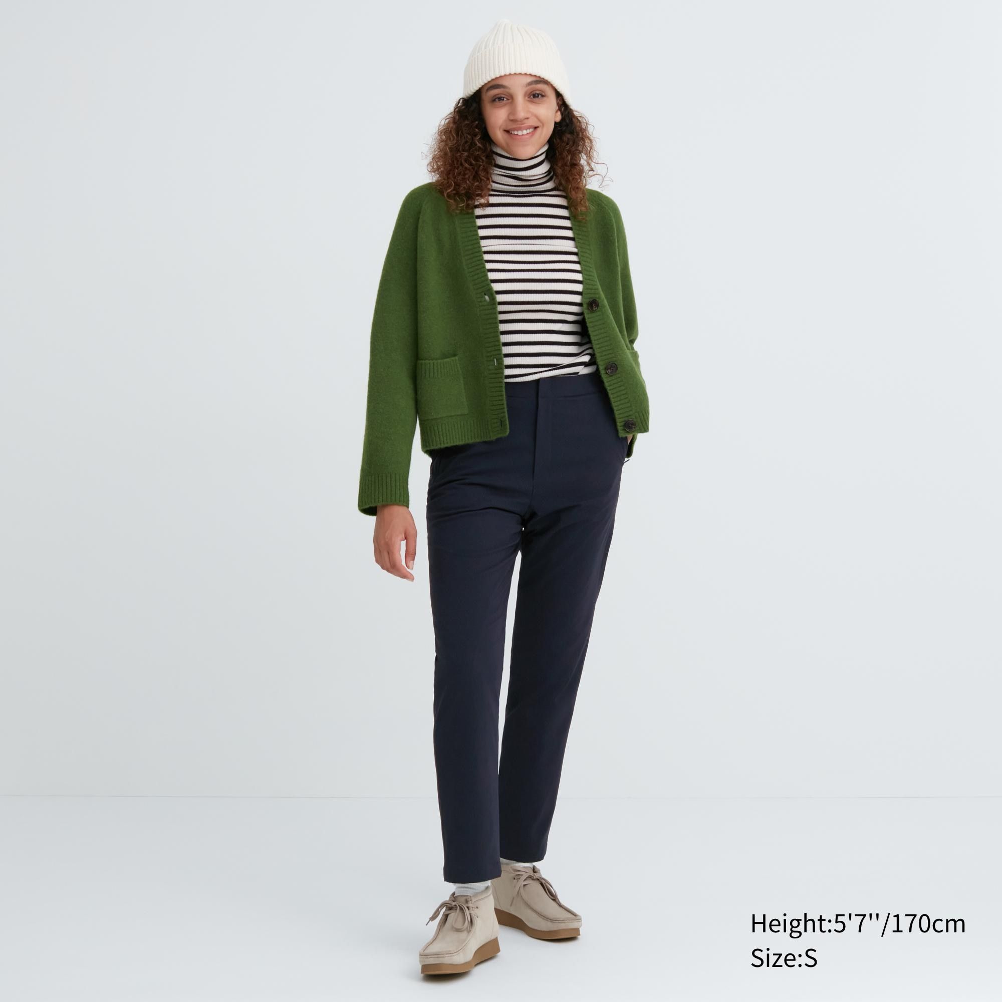 Navy Uniqlo Heattech Warm Lined Trousers | SBEIF-4352