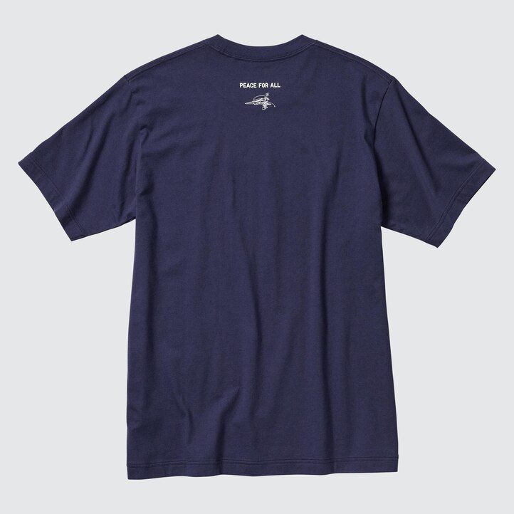 Navy Uniqlo Peace For All Graphic T-Shirt Ayumu Hirano | HIFZV-8275