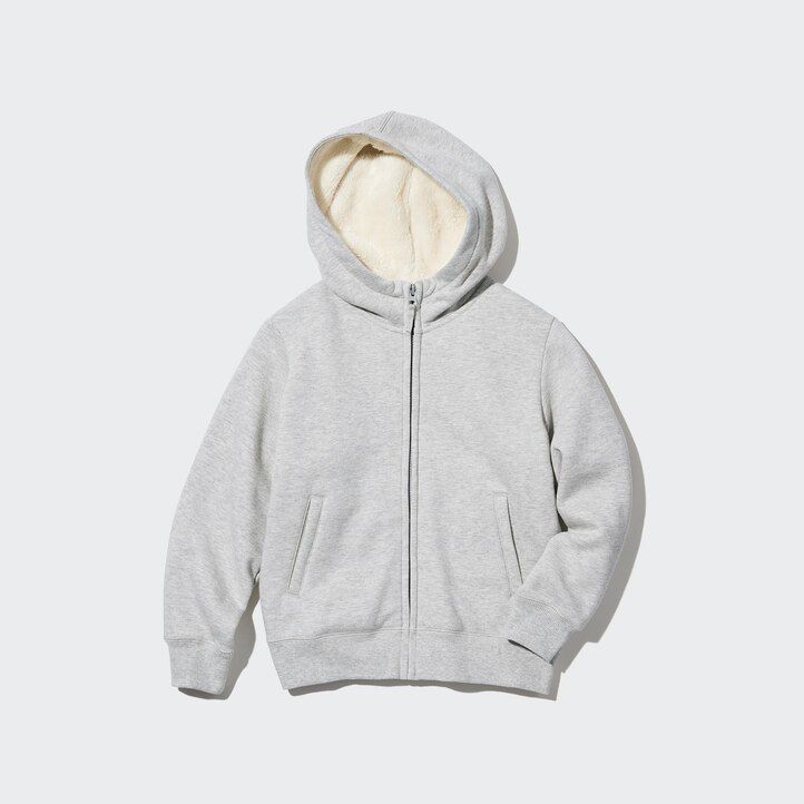 Navy Uniqlo Pile Lined Sweat Zipped Hoodie | JOMGN-7398