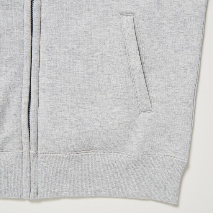 Navy Uniqlo Pile Lined Sweat Zipped Hoodie | JOMGN-7398