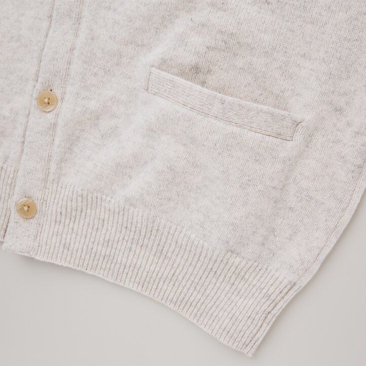 Navy Uniqlo Premium Lambswool V Neck Cardigan 2021 Season | OMNIE-1042