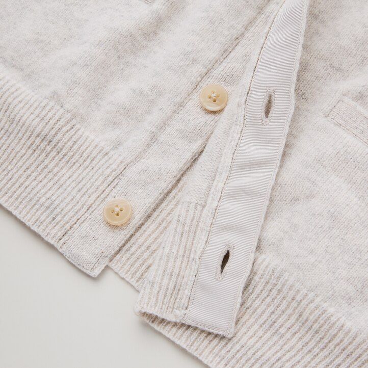 Navy Uniqlo Premium Lambswool V Neck Cardigan 2021 Season | OMNIE-1042