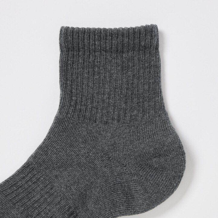 Navy Uniqlo Ribbed Socks Three Pairs | HYZTO-8964