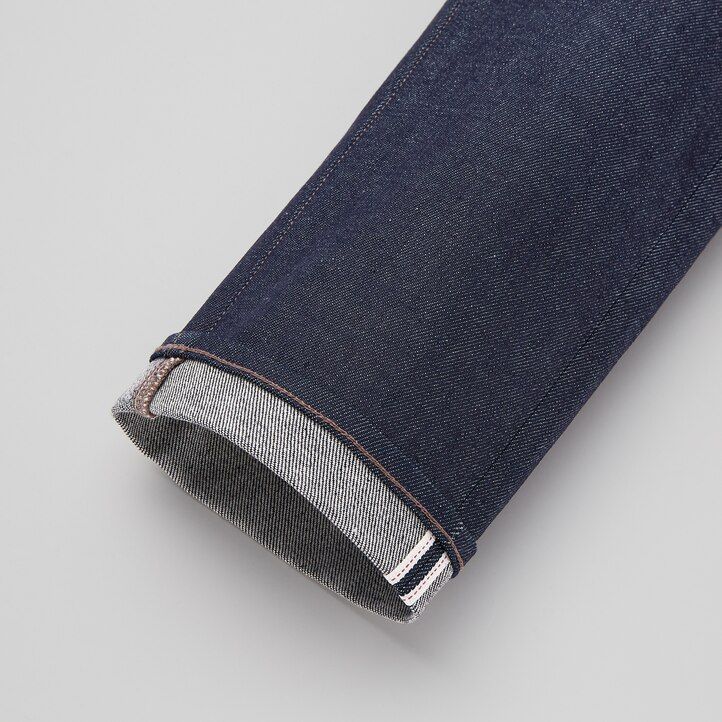 Navy Uniqlo Selvedge Stretch Slim Fit Jeans 2021 Season | KYNVA-3549