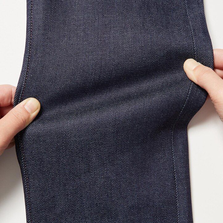 Navy Uniqlo Selvedge Stretch Slim Fit Jeans | QEUMT-8153