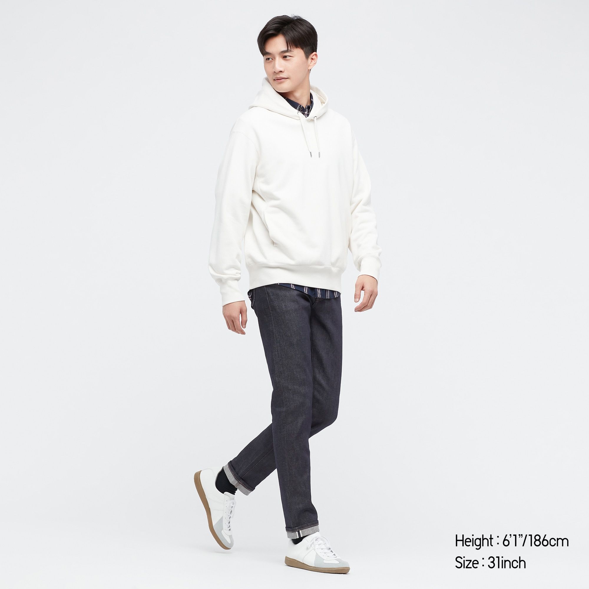Navy Uniqlo Selvedge Stretch Slim Fit Jeans | YBEVD-0872