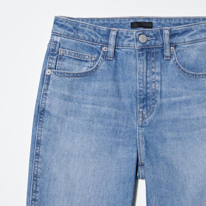 Navy Uniqlo Slim Fit Straight Leg Ankle Length Jeans | JHQTN-5249