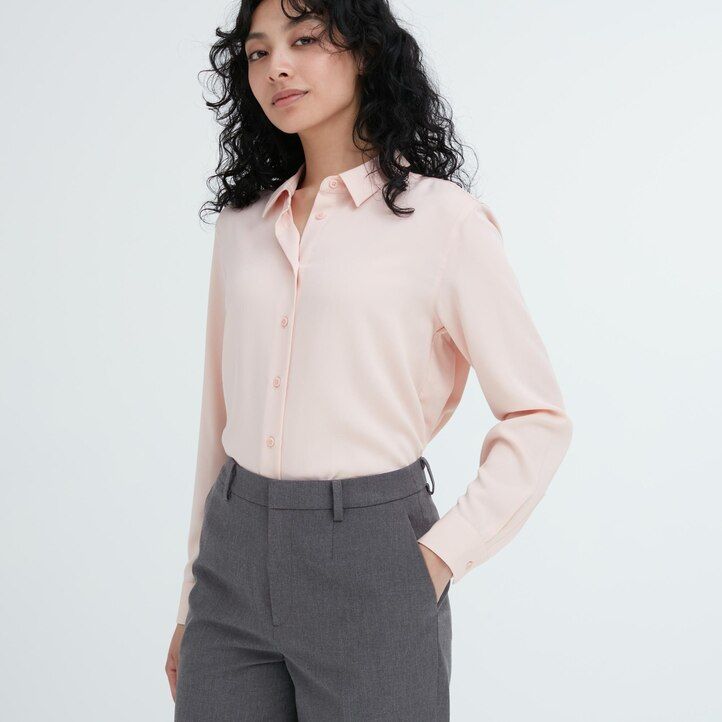 Navy Uniqlo Smart Ankle Length Trousers | SZDTL-7309