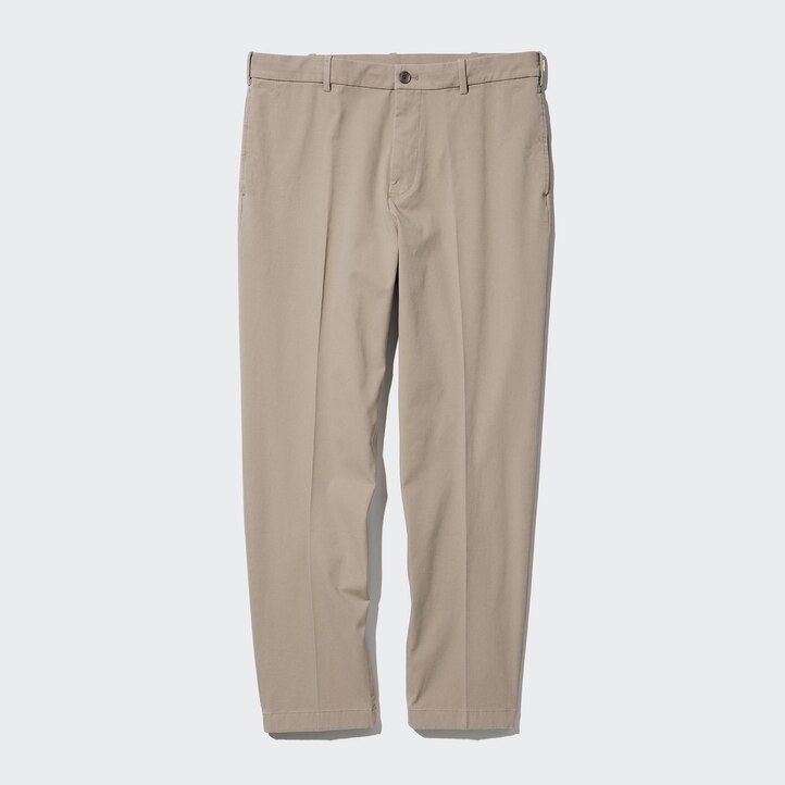 Navy Uniqlo Smart Cotton Ankle Length Trousers Long | JNUAH-3692