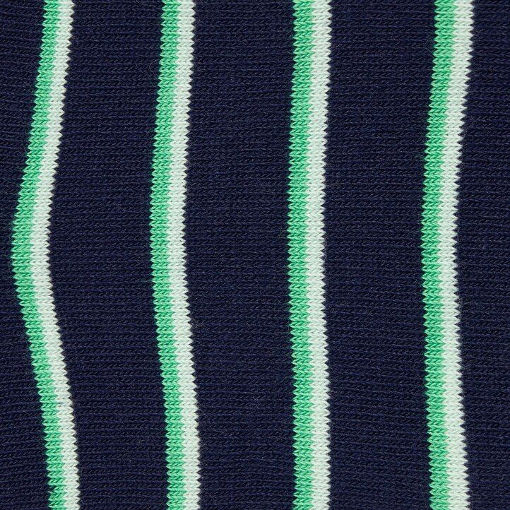 Navy Uniqlo Striped Short Socks Three Pairs | YBNWK-2173