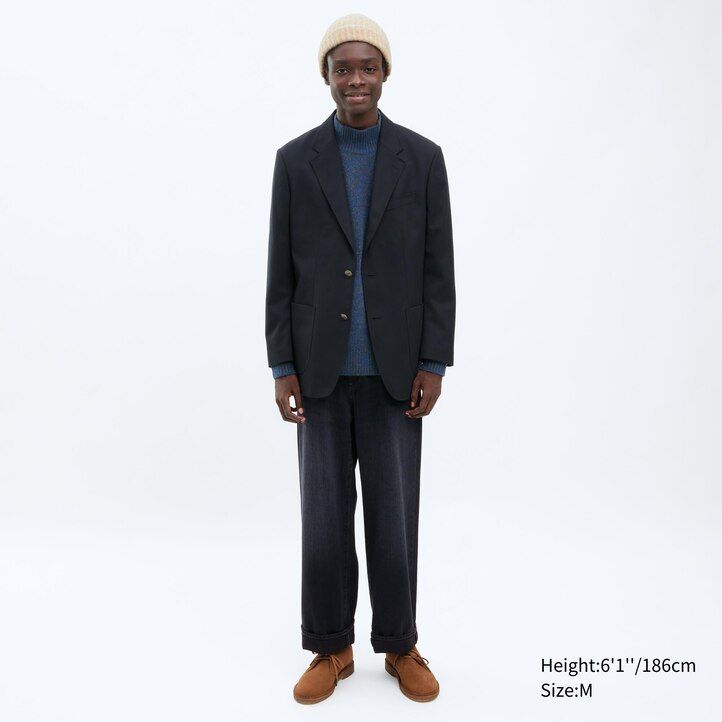 Navy Uniqlo Tailored Jacket | JSWZX-5648
