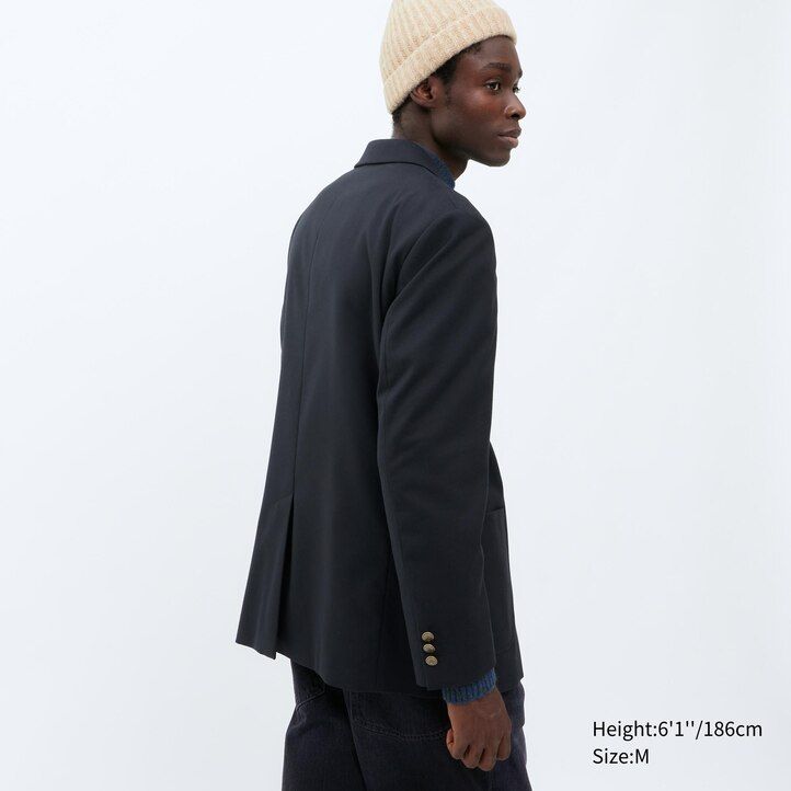 Navy Uniqlo Tailored Jacket | JSWZX-5648