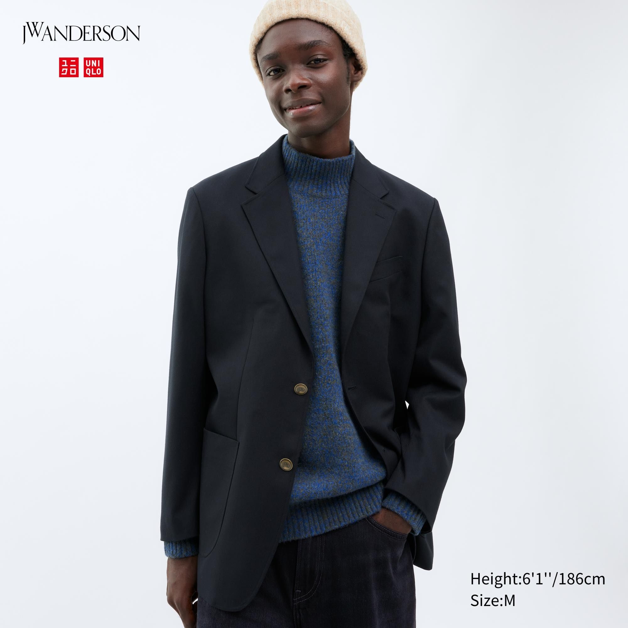 Navy Uniqlo Tailored Jacket | JSWZX-5648