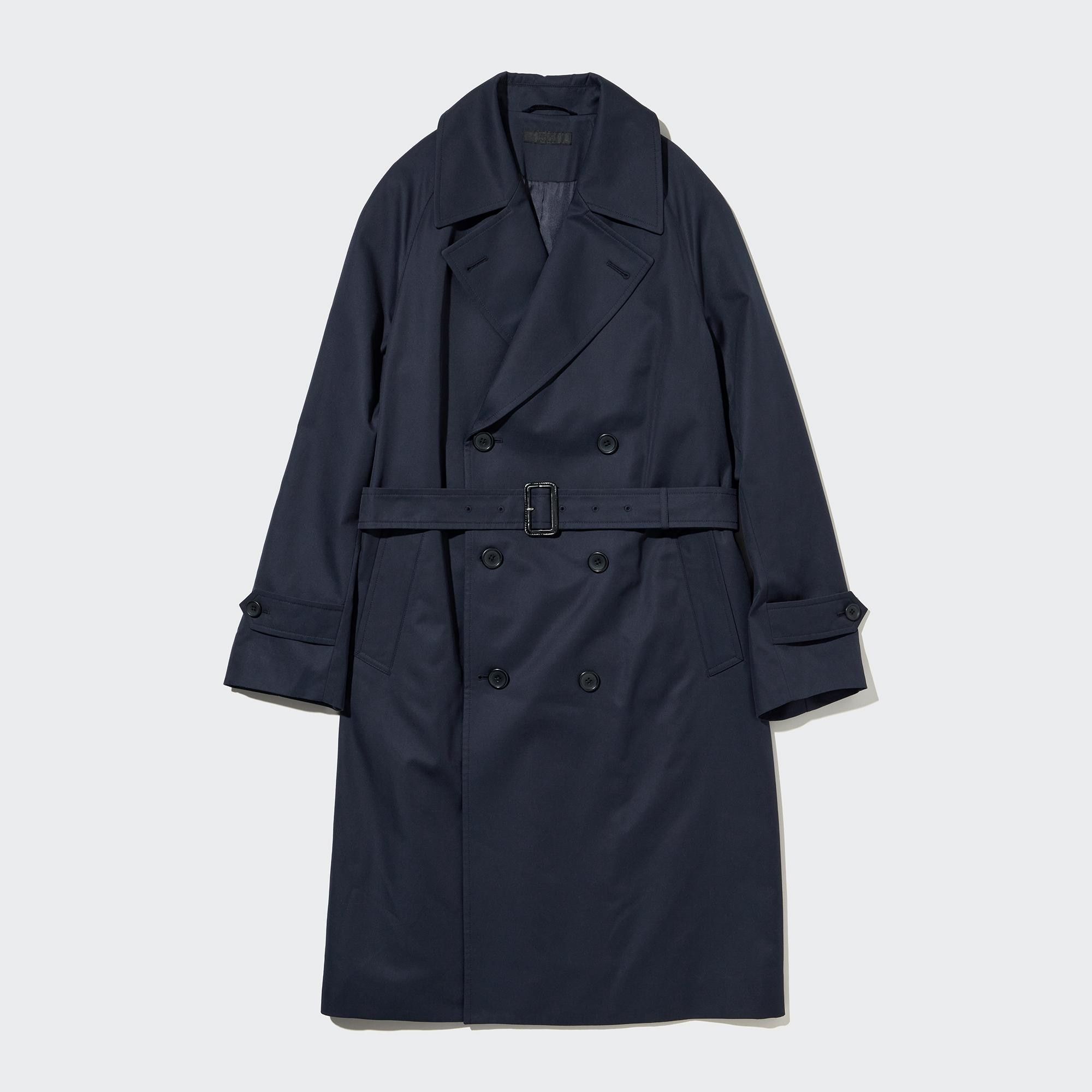 Navy Uniqlo Trench Coat | PNOHA-1720