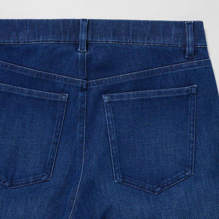 Navy Uniqlo Ultra Stretch Denim Leggings Trousers Long | MCRSE-2549