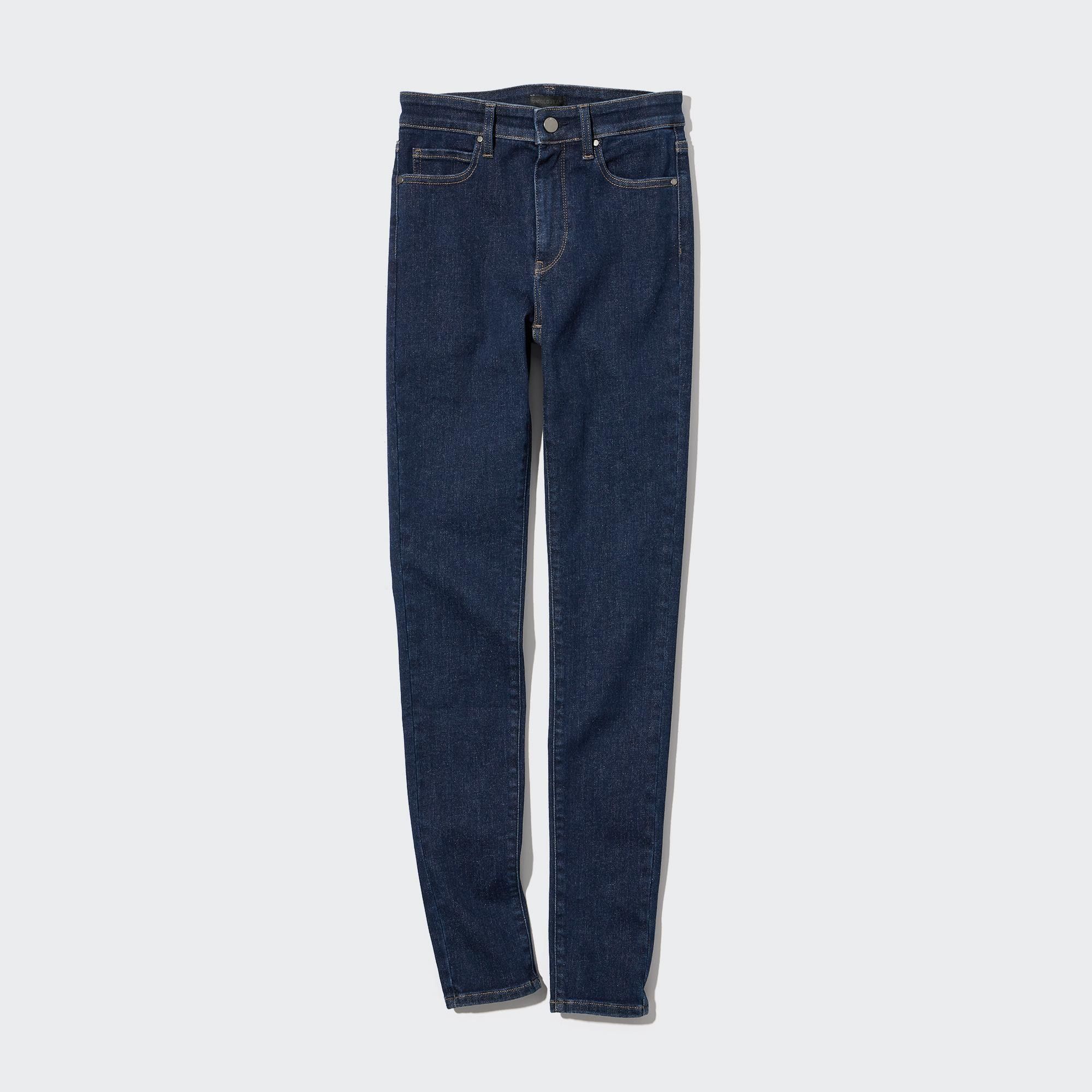 Navy Uniqlo Ultra Stretch High Rise Skinny Fit Jeans | QBKNR-7230