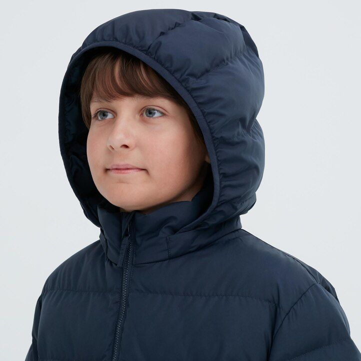 Navy Uniqlo Warm Padded Washable Hooded Parka Water Repellent | XTORI-7106